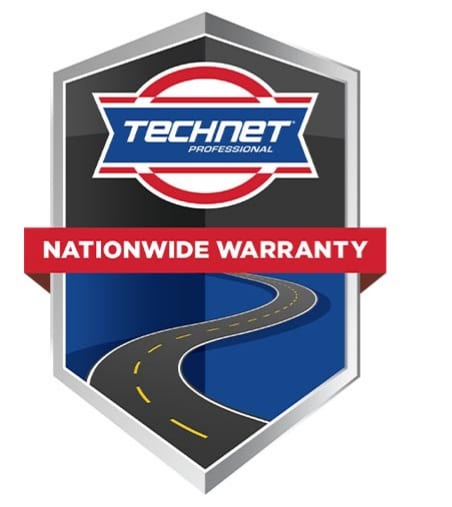A badge that says nationwide warranty