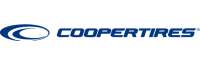 A blue and white logo of cooper