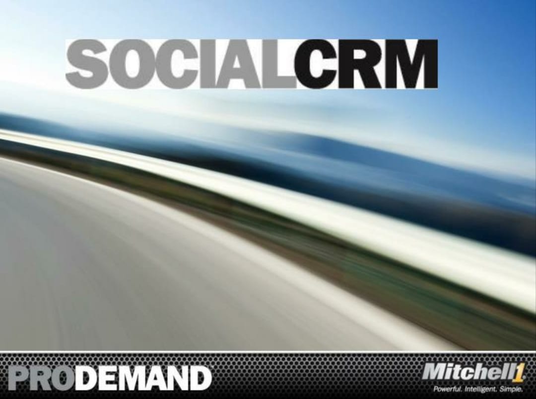 A picture of the road with the words social crm on it.